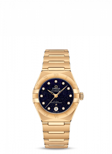 Omega Constellation Manhattan 29 Co-Axial Master Chronometer Yellow Gold / Aventurine 131.50.29.20.53.002