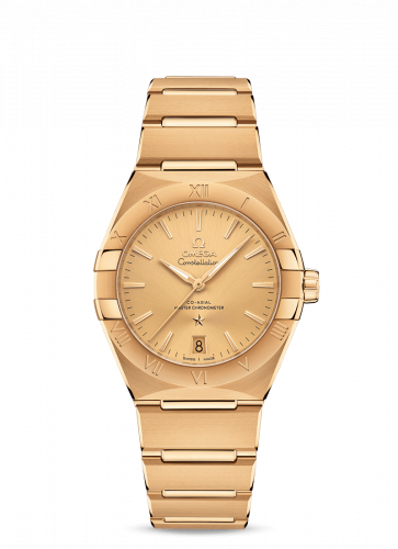 Omega Constellation Master Chronometer 36 Yellow Gold / Champagne / Bracelet 131.50.36.20.08.001