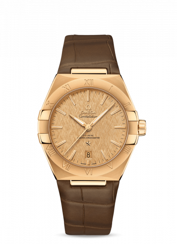 Omega Constellation Master Chronometer 39 Yellow Gold / Champagne / Alligator 131.53.39.20.08.001