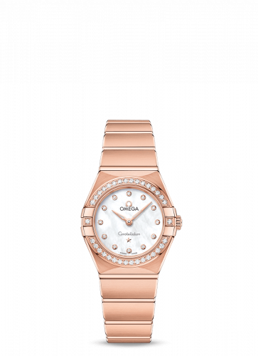 Omega Constellation Manhattan 25 Quartz Sedna Gold / MOP / Diamond 131.55.25.60.55.001