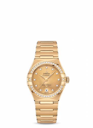 Omega Constellation Manhattan 29 Co-Axial Master Chronometer Yellow Gold / Champagne / Diamond 131.55.29.20.58.001