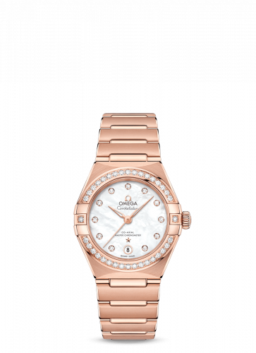Omega Constellation Manhattan 29 Co-Axial Master Chronometer Sedna Gold / MOP / Diamond 131.55.29.20.55.001
