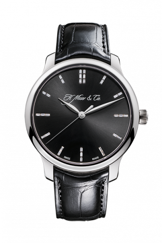 H. Moser & Cie Endeavour Centre Seconds, White Gold, Black Baguette Dial 1343-0203