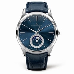 Jaeger-LeCoultre Master Ultra Thin Moon White Gold / Enamel / Alligator 13635E1