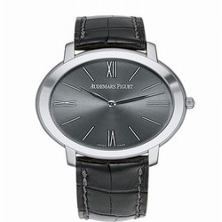 Audemars Piguet Jules Audemars Extra-Thin White Gold / Grey 15093BC.OO.A002CR.01