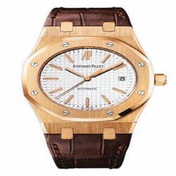 Audemars Piguet Royal Oak 15300 Pink Gold / Silver / Strap 15300OR.OO.D088CR.02
