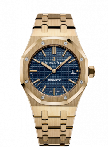 Audemars Piguet Royal Oak 15450 Selfwinding Yellow Gold / Blue 15450BA.OO.1256BA.02