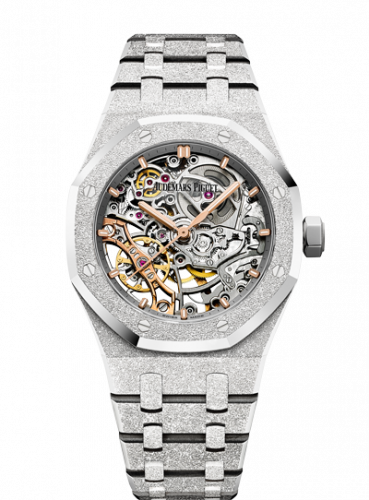 Audemars Piguet Royal Oak 37 Double Balance Wheel Openworked Frosted White Gold 15466BC.GG.1259BC.01