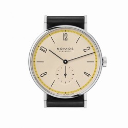 Nomos Glashutte Tangente 38 A Century of Bauhaus Yellow 165.S3