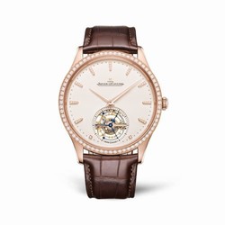 Jaeger-LeCoultre Master Ultra Thin Tourbillon Pink Gold / Diamond / Eggshell / Alligator 1682401