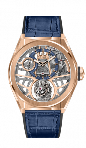 Zenith Defy Zero G Rose Gold / Skeleton / Alligator 18.9000.8812/79.R584