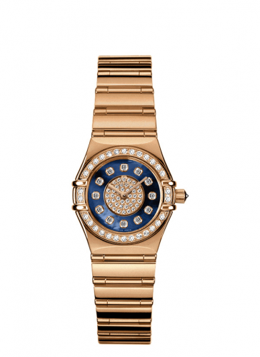 Omega Constellation Quartz 22.5 Red Gold / Diamond / Blue MOP 1962.11.94