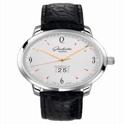 Glashutte Original Sixties Panorama Date Stainless Steel / Silver / Alligator / Pin 2-39-47-01-02-04