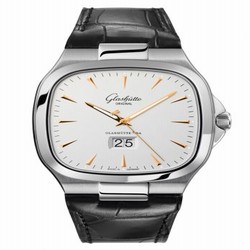 Glashutte Original Seventies Panorama Date Silver / Alligator / Folding 2-39-47-11-12-50