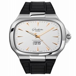 Glashutte Original Seventies Panorama Date Silver / Rubber / Folding 2-39-47-11-12-53