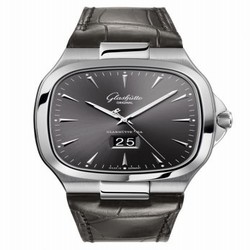 Glashutte Original Seventies Panorama Date Ruthenium/ Alligator / Folding 2-39-47-12-12-04