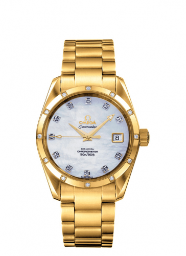 Omega Seamaster Aqua Terra 150M Co-Axial 36.2 Yellow Gold / Diamond / MOP / Bracelet 2005.75.00