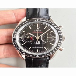 Omega Speedmaster Moonwatch Moonphase Chronograph 304.33.44.52.01.001 BF Stainless Steel Black 