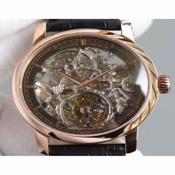 Vacheron Constantin Patrimony Tourbillon Rose Gold Skeleton & Black 