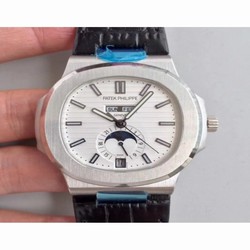 Patek Philippe Nautilus Annual Calendar Moonphase 5726A KM V2 Stainless Steel White 