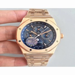 Audemars Piguet Royal Oak Perpetual Calendar 41MM 26574OR.OO.1220OR.01 JF Rose Gold Blue 