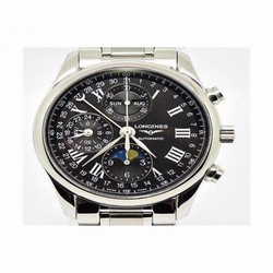 Longines Conquest Classic Chronograph Moonphase Stainless Steel Black 