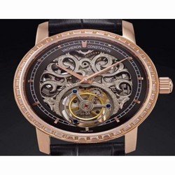 Vacheron Constantin Patrimony Tourbillon Rose Gold & Diamonds Skeleton & Black 