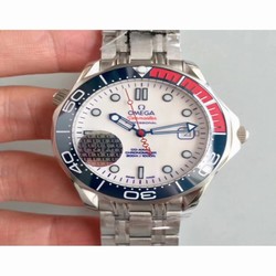 Omega Seamaster Diver 300M Co-Axial 41MM Commander 007 212.32.41.20.04.001 UR Stainless Steel White 