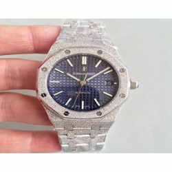 Audemars Piguet Royal Oak Frosted Gold 37MM 15454 JH Stainless Steel Blue 