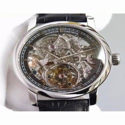 Vacheron Constantin Patrimony Tourbillon Stainless Steel Skeleton & Black 