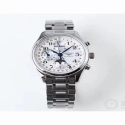 Longines Master Collection Moonphase Chronograph L2.673.4.78.6 JF Stainless Steel White 
