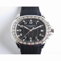 Patek Philippe Aquanaut Jumbo 5167 KM Stainless Steel & Diamond Black 