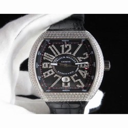 Franck Muller Vanguard V45 SC DT OX Stainless Steel & Diamond Black 
