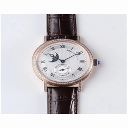 Breguet Classique Moonphase 4396 GXG Rose Gold & Diamond Silver 