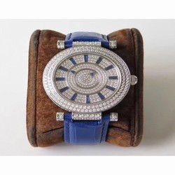 Franck Muller Round Double Mystery Baguette Cut Diamond 42 DM D 2R CD GS Stainless Steel & Diamonds Diamond 