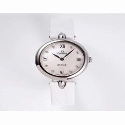 Omega De Ville Prestige Dewdrop 424.13.27.60.52.001 GS Stainless Steel Silver 