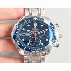 Omega Seamaster Diver 300M Co-Axial Chronograph 44MM 212.30.44.50.03.001 OM Stainless Steel Blue 