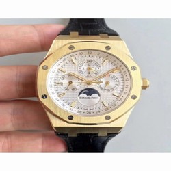 Audemars Piguet Royal Oak Perpetual Calendar 41MM 26574BA.OO.1220BA.01 BF Yellow Gold Silver 