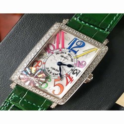 Franck Muller Ladies Long Island Color Dreams 1200 CH COL DRM D GF Stainless Steel & Diamonds Silver 