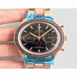 Omega Speedmaster Moonwatch Moonphase Chronograph 304.63.44.52.01.001 BF Rose Gold Black 