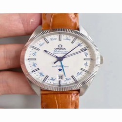 Omega Globemaster Annual Calendar 130.33.41.22.02.001 OM Stainless Steel White 