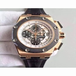 Audemars Piguet Royal Oak Offshore Rubens Barrichello II 26078RO.OO.D001VS.01 JF V2 Rose Gold White 