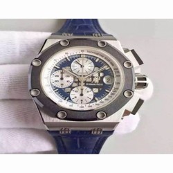 Audemars Piguet Royal Oak Offshore Rubens Barrichello II 26078PO.OO.D018CR.01 JF V2 Stainless Steel Blue 