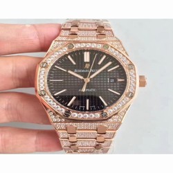 Audemars Piguet Royal Oak 15400 Noob Rose Gold & Diamond Back 