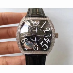 Franck Muller 7880 SC DT Platinum Rotor ZX Stainless Steel & Diamonds Black 