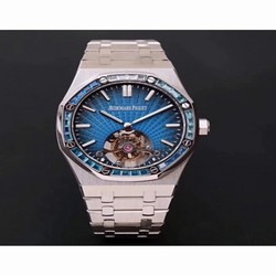 Audemars Piguet Royal Oak Tourbillon Extra Thin 26521 R8 Stainless Steel & Blue Diamonds Blue 