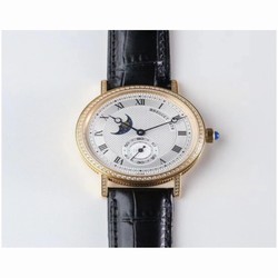 Breguet Classique Moonphase 4396 GXG Yellow Gold & Diamond Silver 