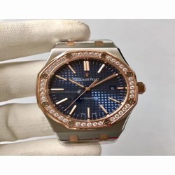 Audemars Piguet Royal Oak 15400 JF Stainless Steel & Diamonds Blue 