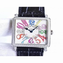 Franck Muller Master Square Ladies 6002 M QZ D GF Stainless Steel & Diamonds White 