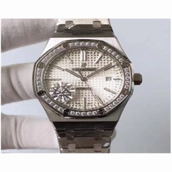 Audemars Piguet Royal Oak 15400 ZX Stainless Steel & Diamonds Silver 